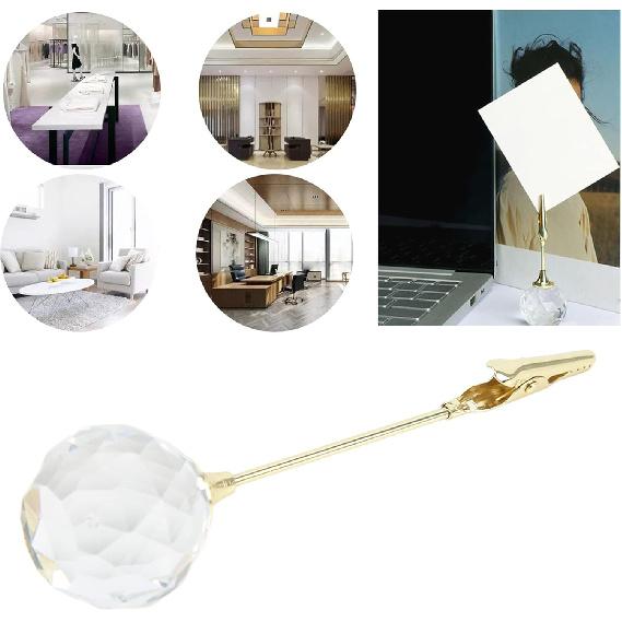 Table Number Holder Number Stands Message Clip Photo Clip Memo Clip Office Base Crystal Creativity Metal Picture Clip Metalware