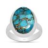 Кольцо из стерлингового серебра 925 пробы с натуральной медью и бирюзой для женщин и девочек