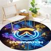 Круглый ковер Overwatch, Ковер для гостиной, спальни, дивана, игровой комнаты, Декор, Нескользящий коврик для пола