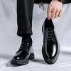 6/8cm Classic Men Derby Shoes Platform Height Increase Dress Shoes Formal Business Elevator Shoes British Wedding Suit Shoes
