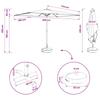 Garden Umbrella with Base 200 x 300 cm Polyester Rectangular
