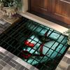 Halloween Clown Horror Theme Doormat Manhole Cover Design Entryway Anti Slip Mat Halloween Decor Personalized Rug