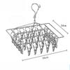 Sock Drying Rack with 30 Clips Stainless Steel Sock Hanging Rack Swivel Wind-proof Laundry Drip Hanger Sock Hanger