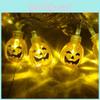 Enchanting Halloween Led String Lights Featuring Whimsical Pumpkins Spiders Skeletons For Festive Window Decor