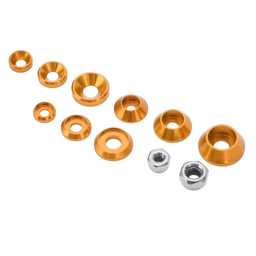 1/10 1/8 Scale RC Screw Washer Kit Aluminum Alloy Flat Washer Set Round Head Gasket For RC Cars