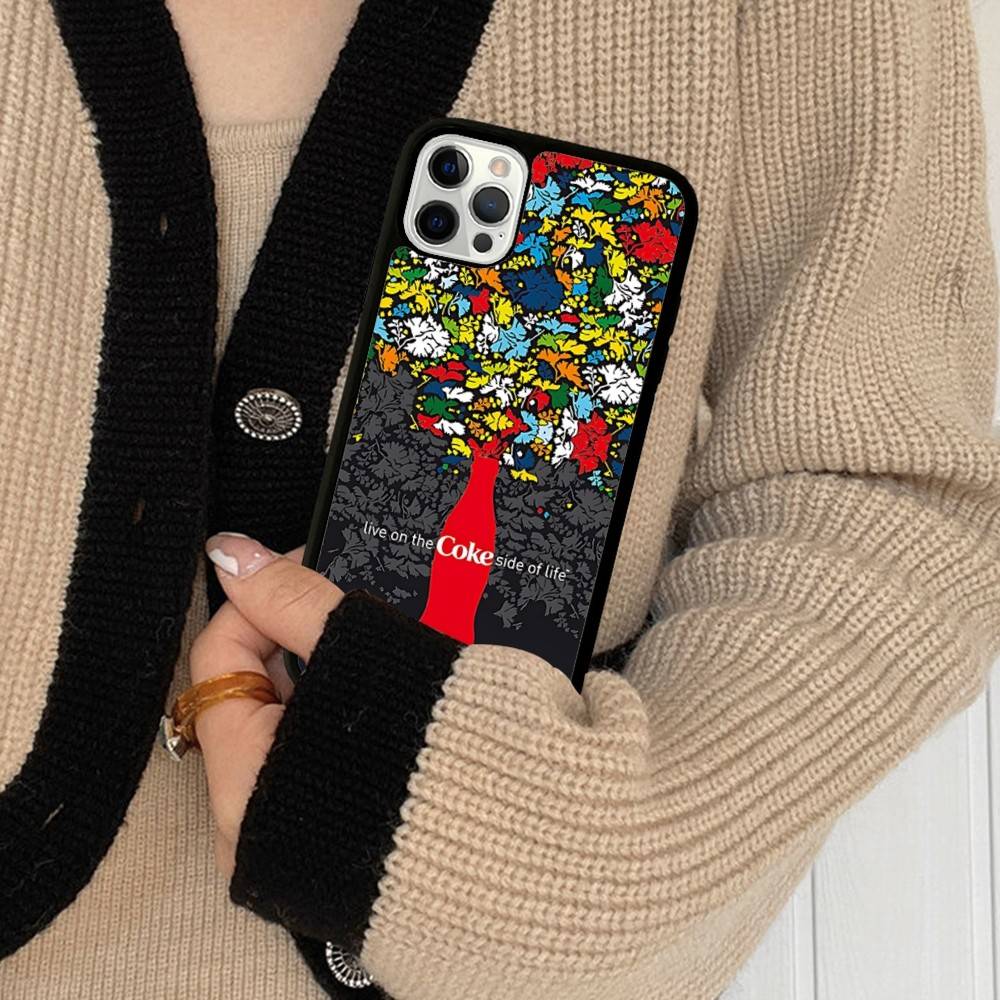 Hot C-Coca Drinks C-Cola Phone Case For IPhone 17 16 Pro Max Air 13 12 Mini 14 15 Plus 11 PC+TPU Back Cover