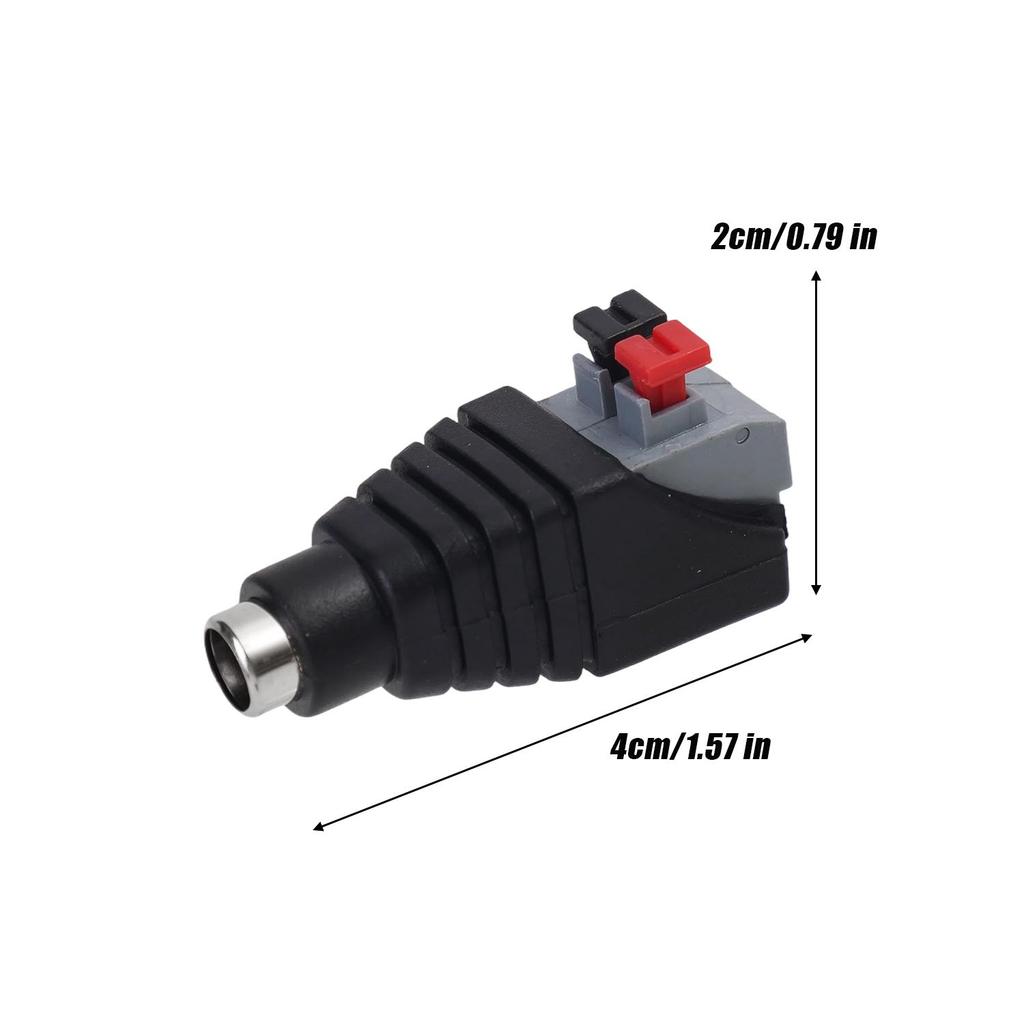 1/20pc Solder-free Press-fit DC Power Connector Security Camera Led Strip Male Female Adapter Socket Power Plug Cable Connectors