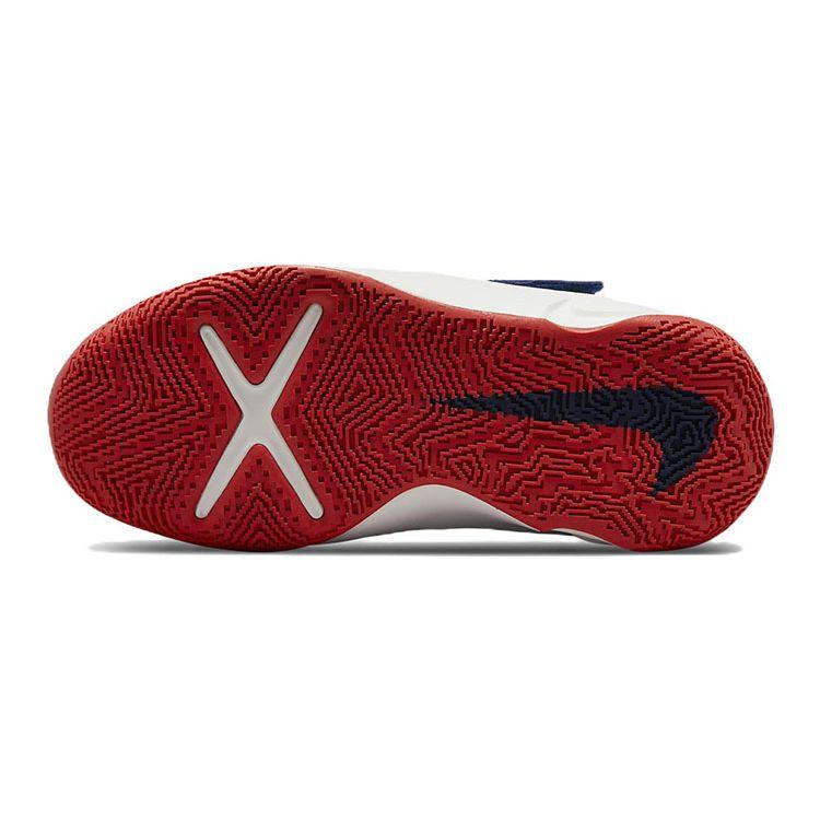 Nike Детские кроссовки Team Hustle D10 FlyEase GS White Game Royal Summit-White Bright-Crimson Midnight-Navy DD7303-103