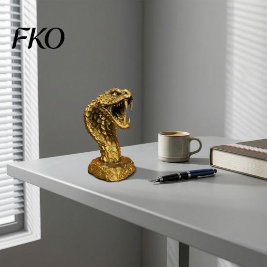 Intricate Detail Animal Figures 3D Printed Snake Figurine, Realistic Serpent Sculpture, Stress Relief Figurines Desk Decor, Educational Wildlife