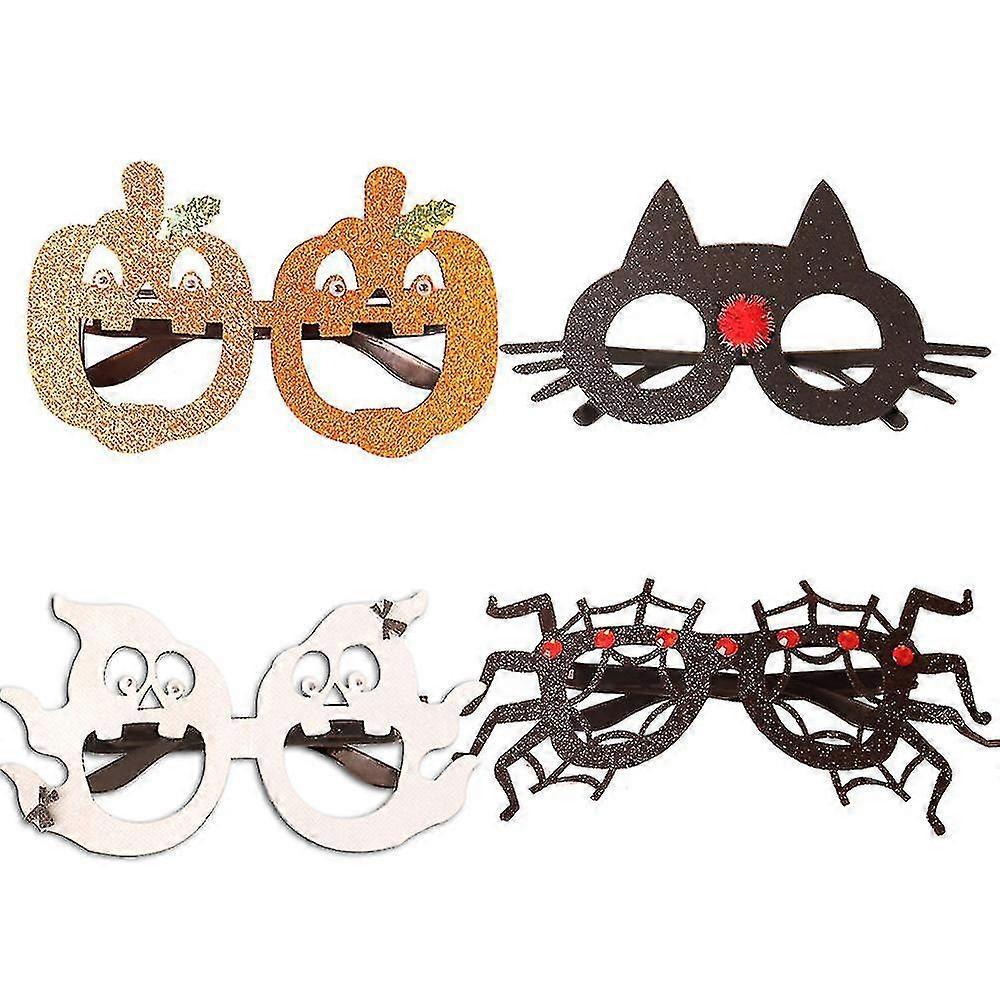 2pack Halloween Decoration Glasses Creative Ghost Pumpkin Spider Glasses Atmosphere Layout Decoration Glasses