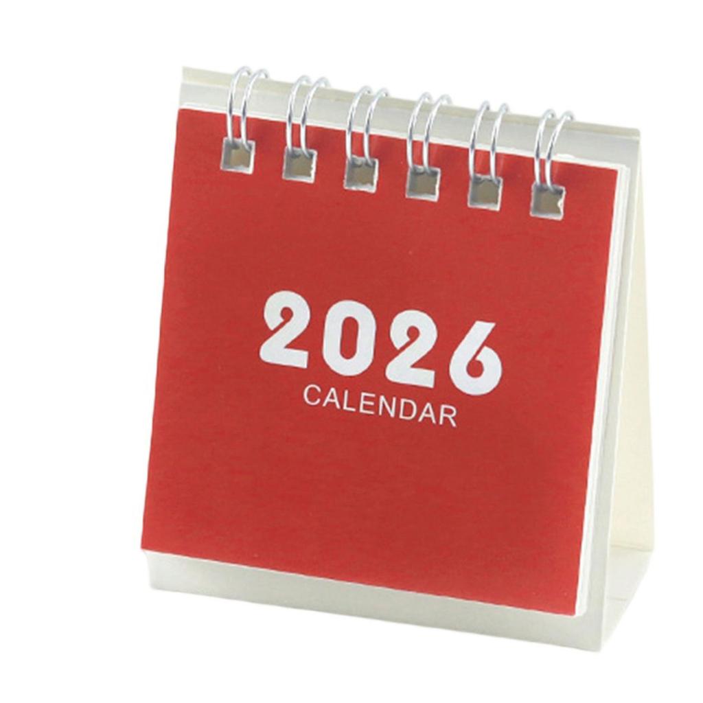 2026 Desk Calendar Twin-Coil Binding 17 Month Paper Calendar from Aug 2025 To Dec 2026 Office Tabletop Calendar Planner