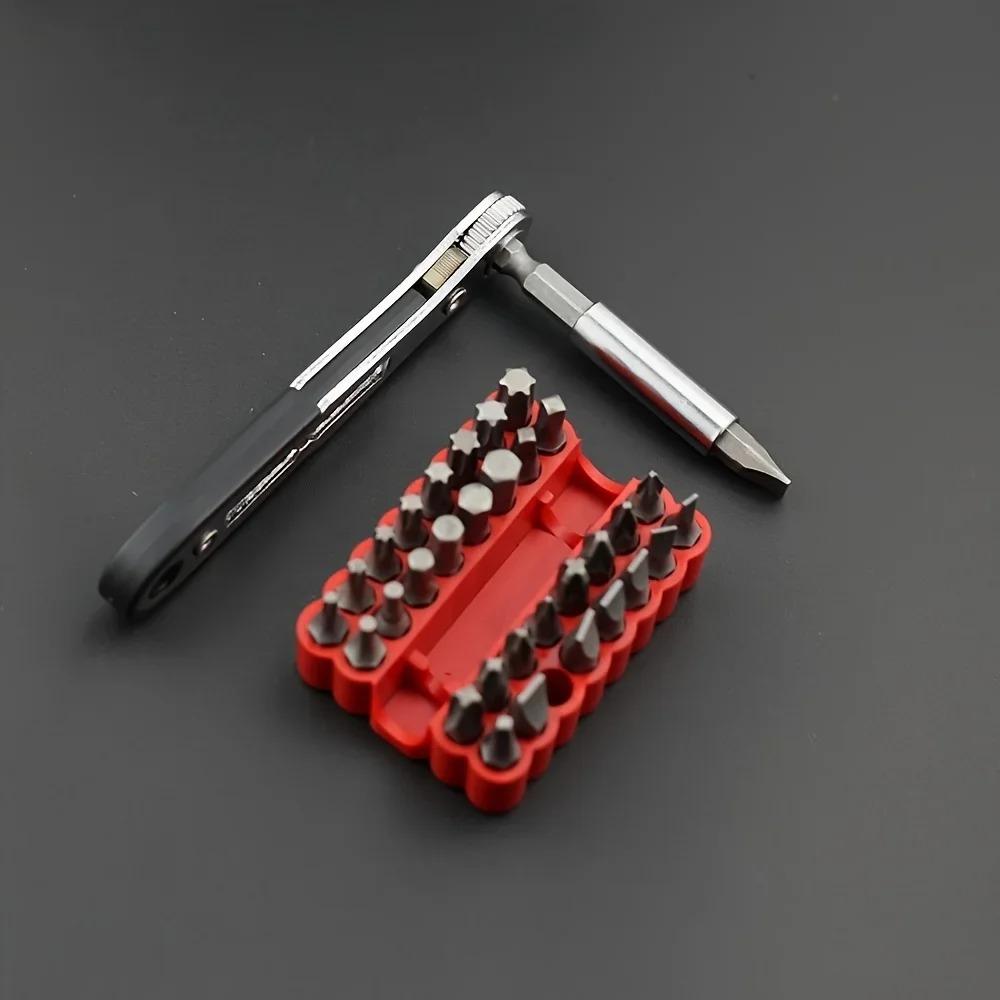 Two-way Multi-function Ratchet Screwdriver, Forward and Reverse Working Screwdriver for Tight Spaces
