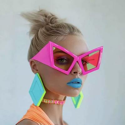 Солнцезащитные очки женские «кошачий глаз» с очень большой оправой, персонализированные, трендовые, хип-хоп, пляжные аксессуары, богемный стиль, очки для вечеринок
