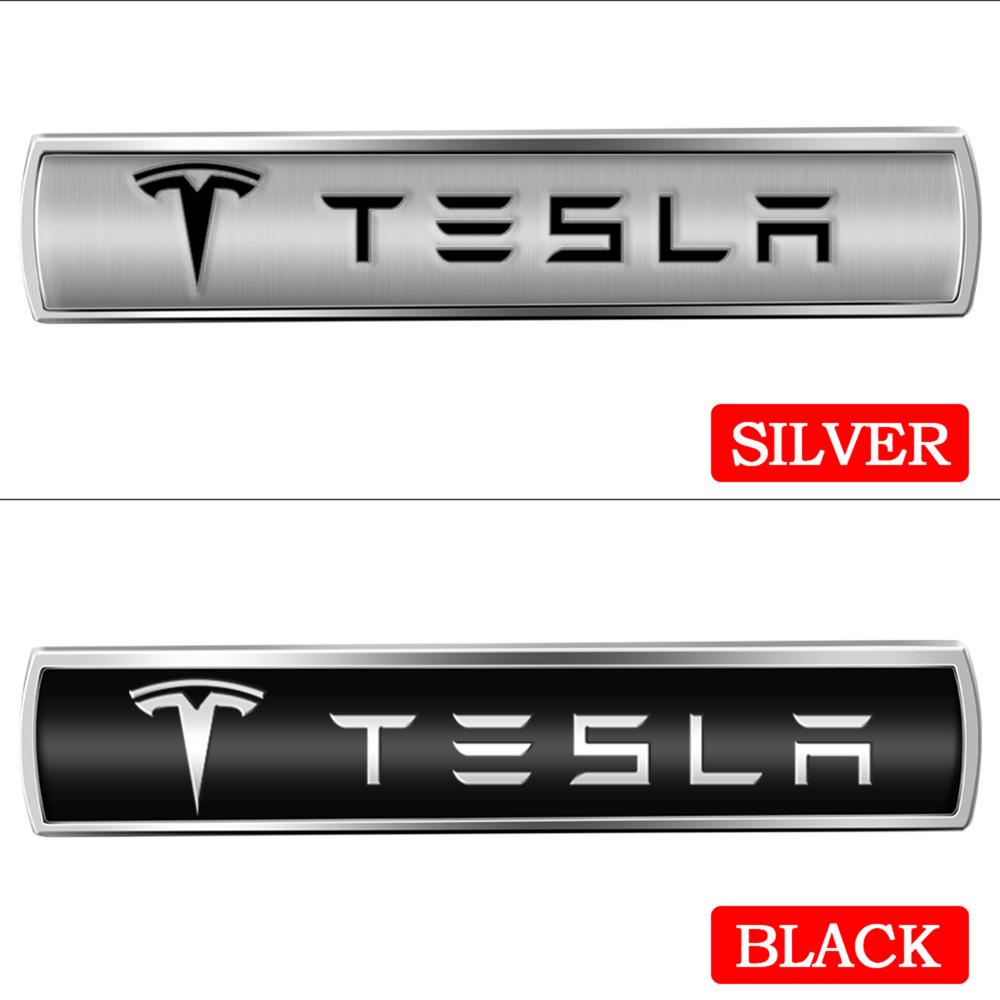 MHQSR1 2pcs Auto Logo 3D Metal Car Body Fender Side Window Badge Stickers For Tesla Model 3 Model S Model X Coil Mod WYE K80 Roadster