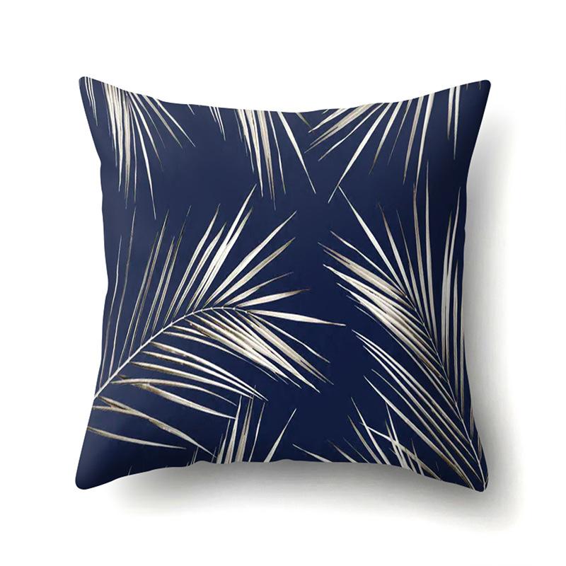 Полиэстеровая наволочка Скандинавский растительный стиль Принт с цветами Бархатная наволочка из персиковой кожи