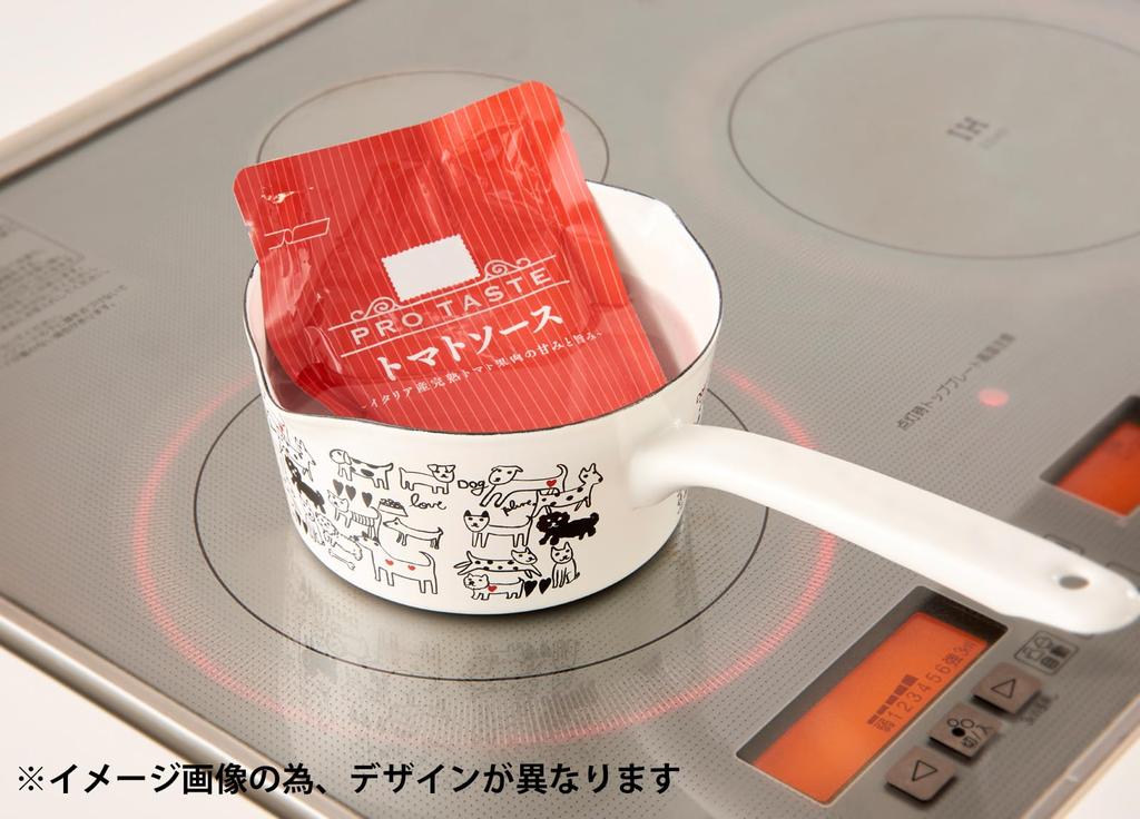 Tamahashi Enameled Milk Design Gas and Induction Compatible Plune. Pan, 15cm, "Lemon" [YJM-108],