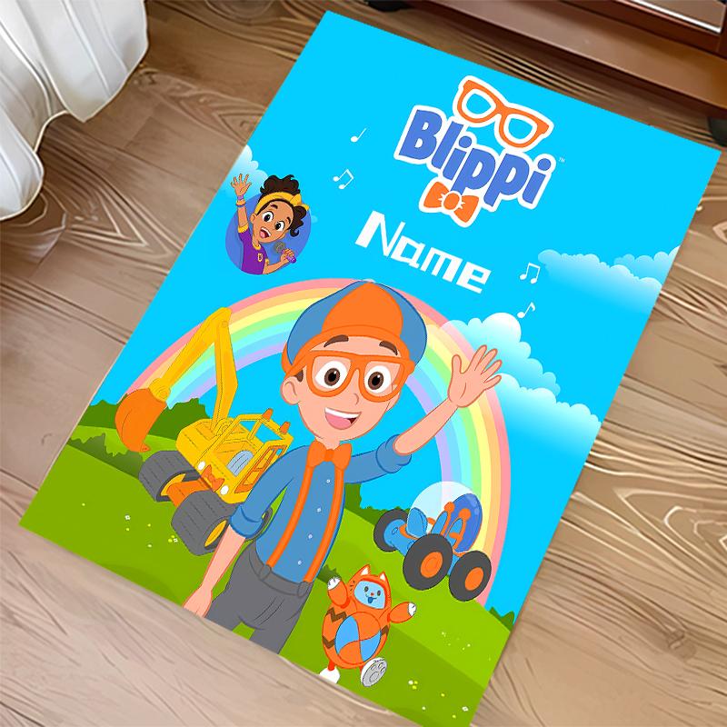 Custom personalization Blippi Print Area Rug - Soft, Washable Non-Slip Indoor Mat,Living Room,Home&Office Decorative Rug