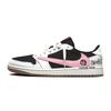 Travis Scott x Jordan Air Jordan 1 Black Pink Travis Scott X AJ1 Low Cushioning Low top Vintage Basketball Shoes Unisex DZ4137-700(Team1698-)