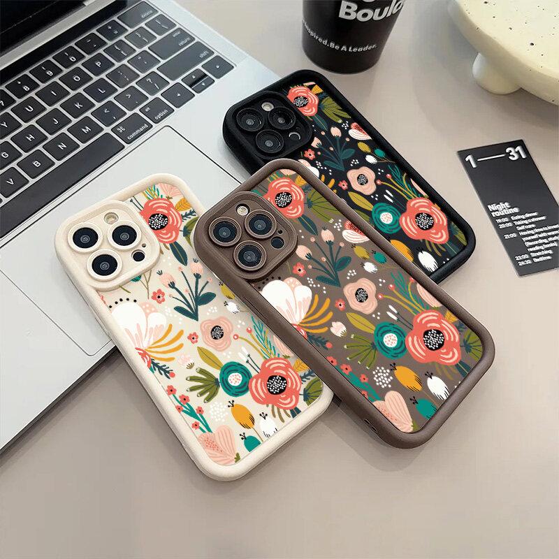 Красочный чехол для телефона с цветами для VIVO Y03 Y17S Y22S Y33S Y35 Y36 Y15A Y15S Y33 Y21 Y21S V40 V23 V25 V30 V30E V23E V27E V27 V29