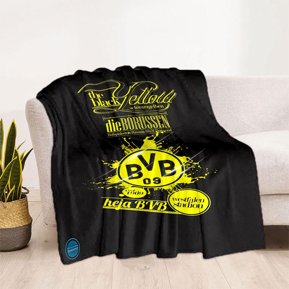 Borussia Dortmund Blanket Comfortable Great For Office Livingroom Bed Allseason Use Playful Design Perfect Gift For Relatives And Friends