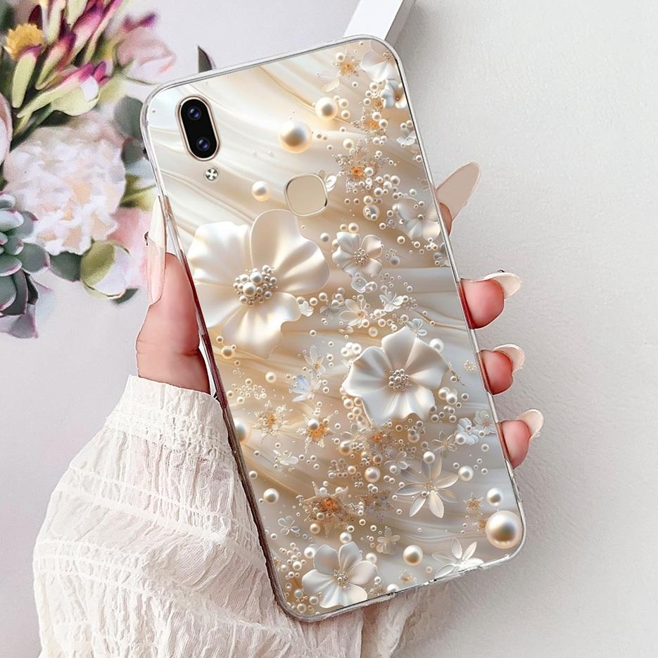 Чехол для Vivo V9 Youth 1727 1726 Милый Чехол с Рисунком Сердечка Мягкий Тонкий Чехол для Телефона Для Vivo Y85 Y89 V 9 Youth VivoV9 6GB Fundas