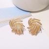 Металлические серьги-пусеты в виде крыльев золотого цвета для женщин, неправильной геометрической формы, эффектные, с уникальным дизайном фейерверка, крутые женские штучки