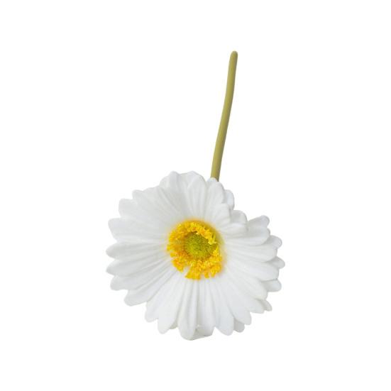 Artificial Gerbera Jamesonii with Stem Realistic Fake Silk Flower Home Office Table Centerpiece Faux Flower Branch Floral Arrangement Decoration