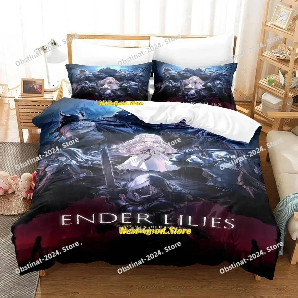 Новый набор постельного белья ENDER LILIES Quietus of the Knights Принт одиночный Одеяло Пододеяльник Наволочка 3 предмета Наборы Детский Взрослый Размер