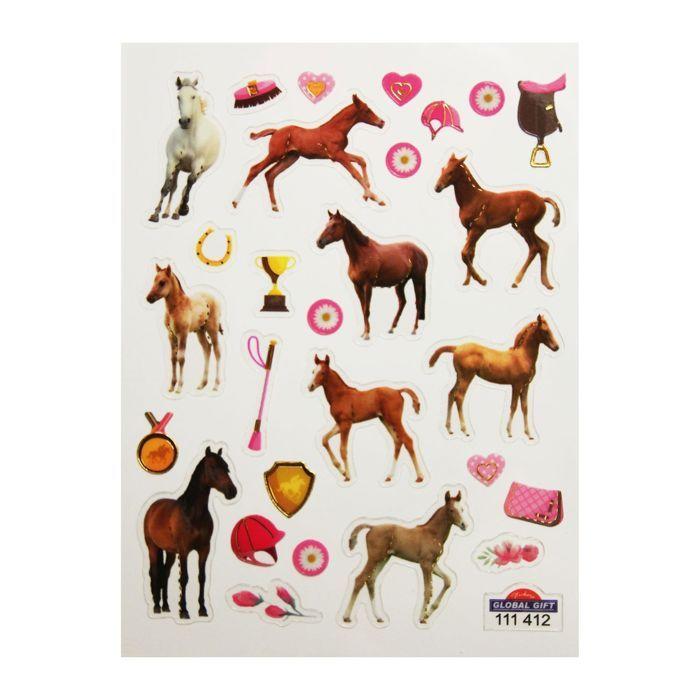 Stickers - Classy - Chevaux - Pailleté - Enfant - Mixte