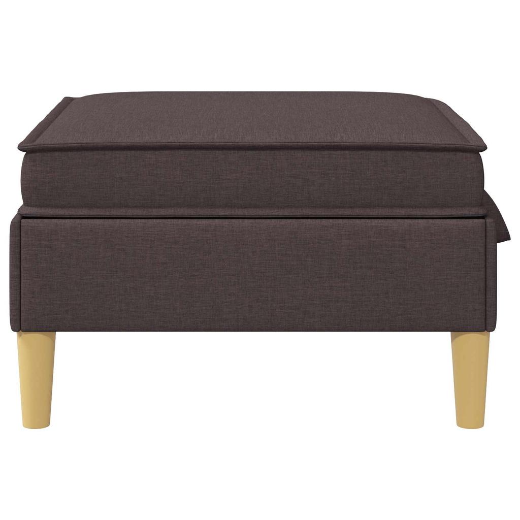 Storage Ottoman with Dark Brown Fabric