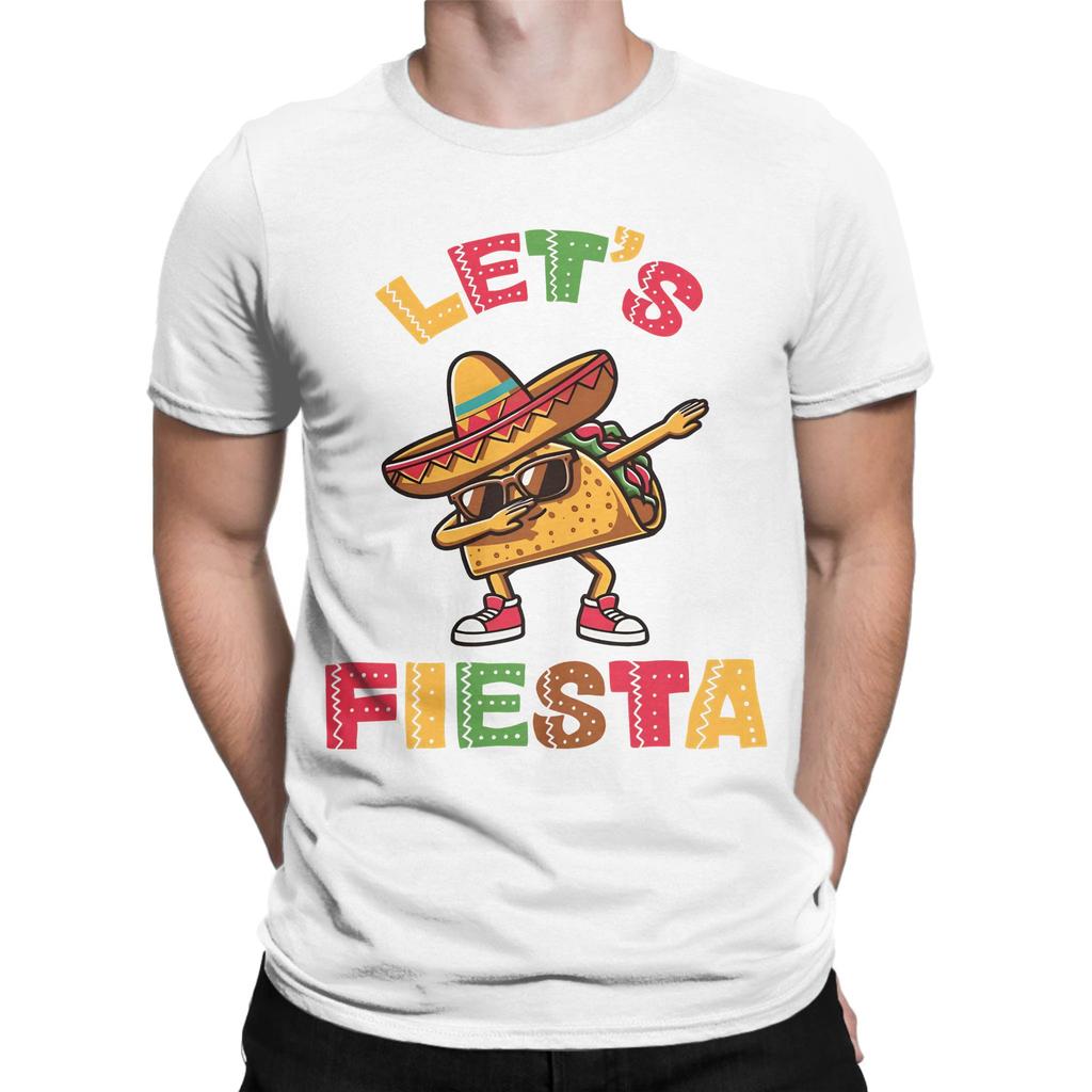 Lets Fiesta Tshirts For Unisex Vintage Cotton Tees O Neck Short Sleeve T Shirt Printed Tops