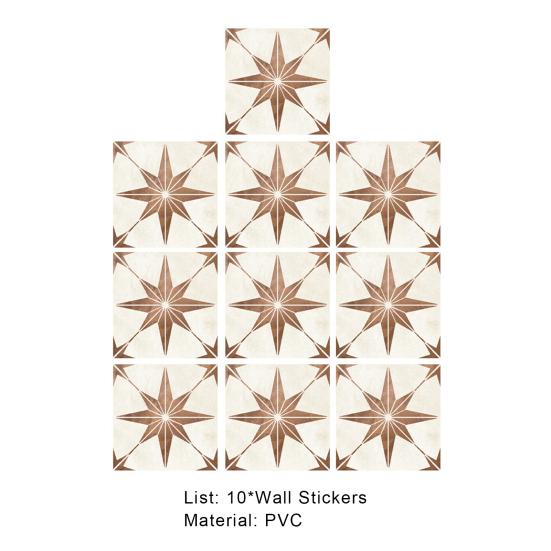 10Pcs Wall Stickers Three-dimensional Ornamental PVC Self-adhesive Kitchen Wall Backsplashes for Living