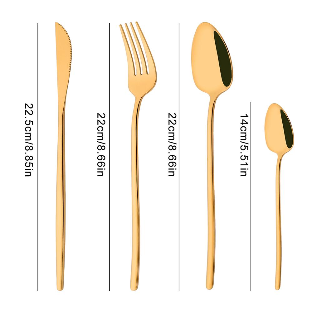 Набор столовых приборов из 40 предметов, зеркальный роскошный золотой набор столовых приборов из нержавеющей стали, столовая посуда, вилка, кухонный нож, кофейная ложка, набор столовых приборов