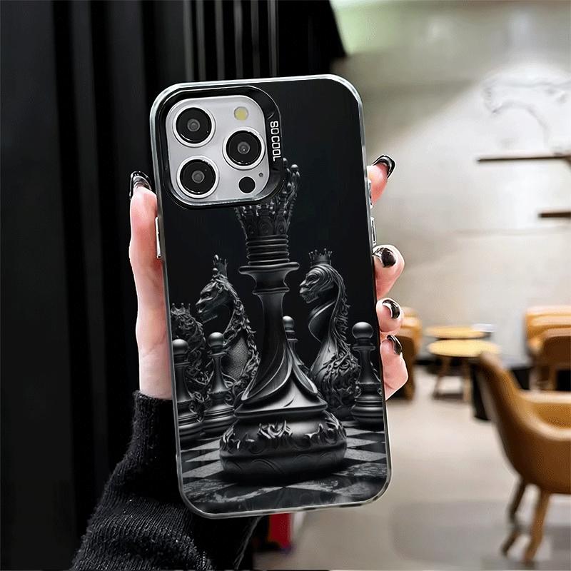 Ударопрочный чехол для телефона с изображением игры в шахматы для iPhone 17 Air 16 16E 15 Pro Max 14 Plus 13 Mini 12 Задняя крышка Противоударный Fundas