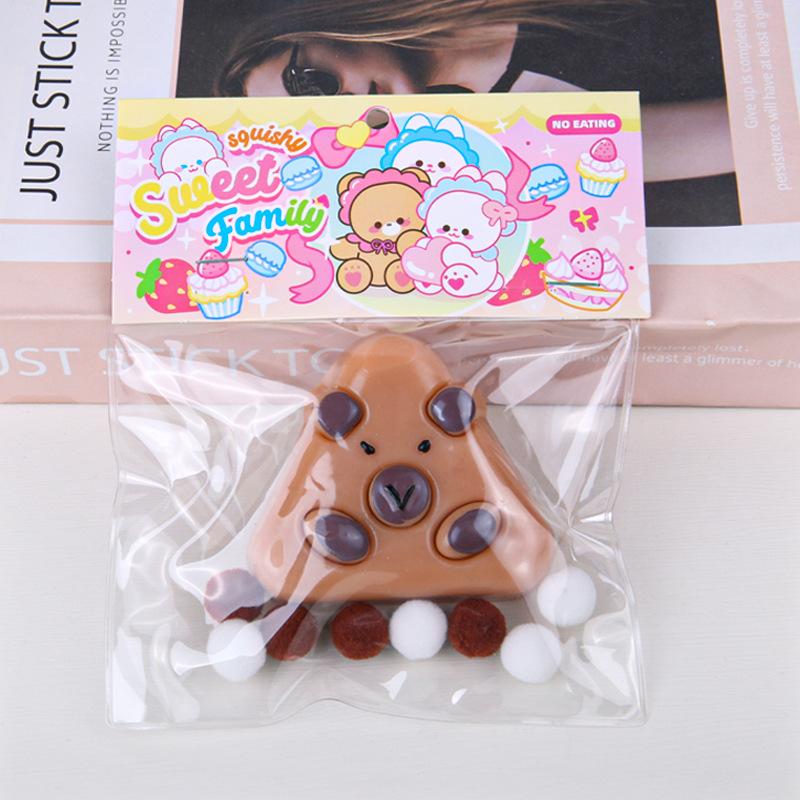Non-Toxic Capybara Squishy Toy Slow Rebound Cute Brown Bear Animal Stress Relief Fidget Sensory Toys For Kids Adults Decompression Gift