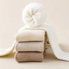 3 Pairs Solid Fleece Lined Calf Socks, Thickened & Warm Long Socks For Fall & Winter, Women's Stockings & Hosiery
