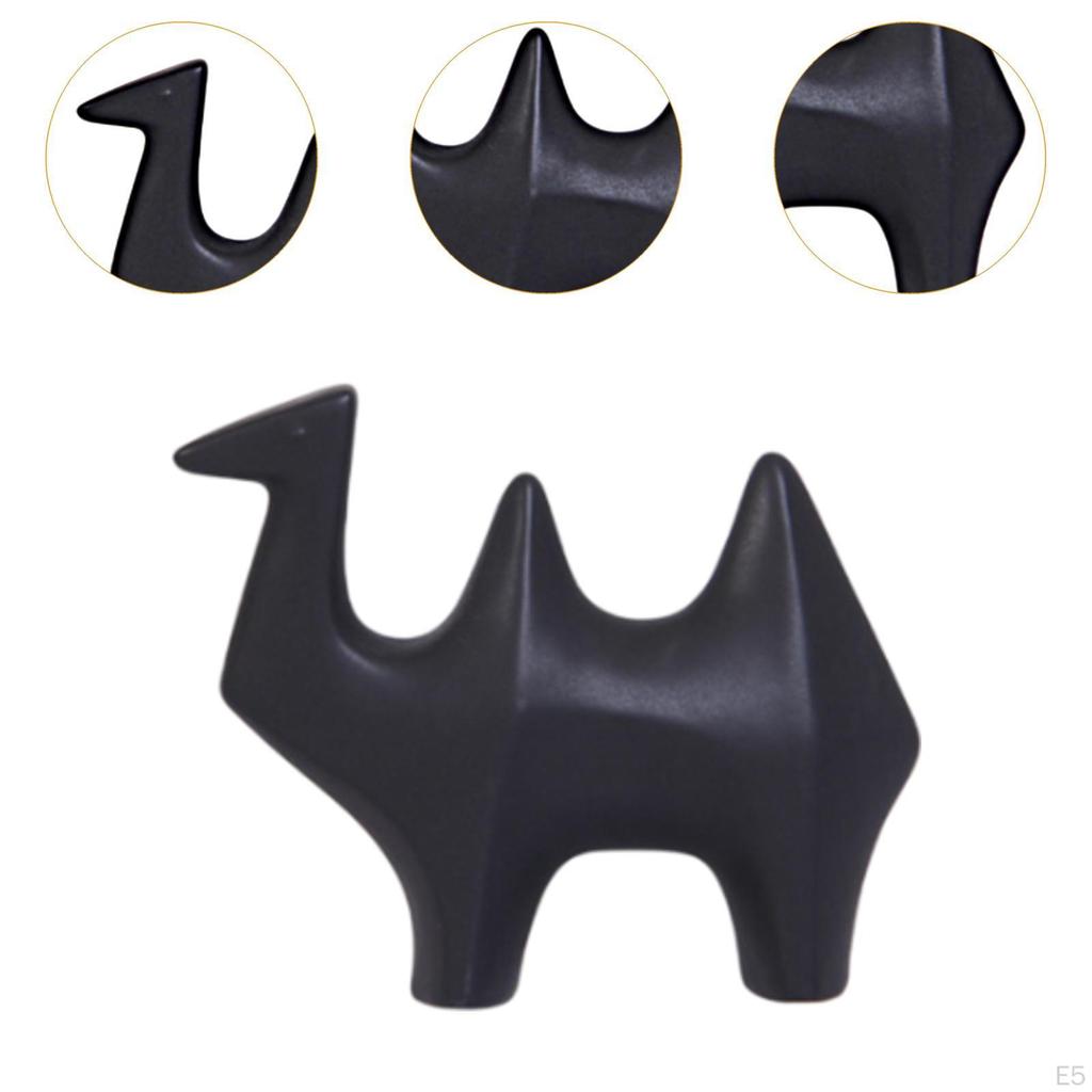 Статуэтка верблюда, статуя животного, художественные поделки, маленькая портативная модная скульптура-украшение для рабочего стола