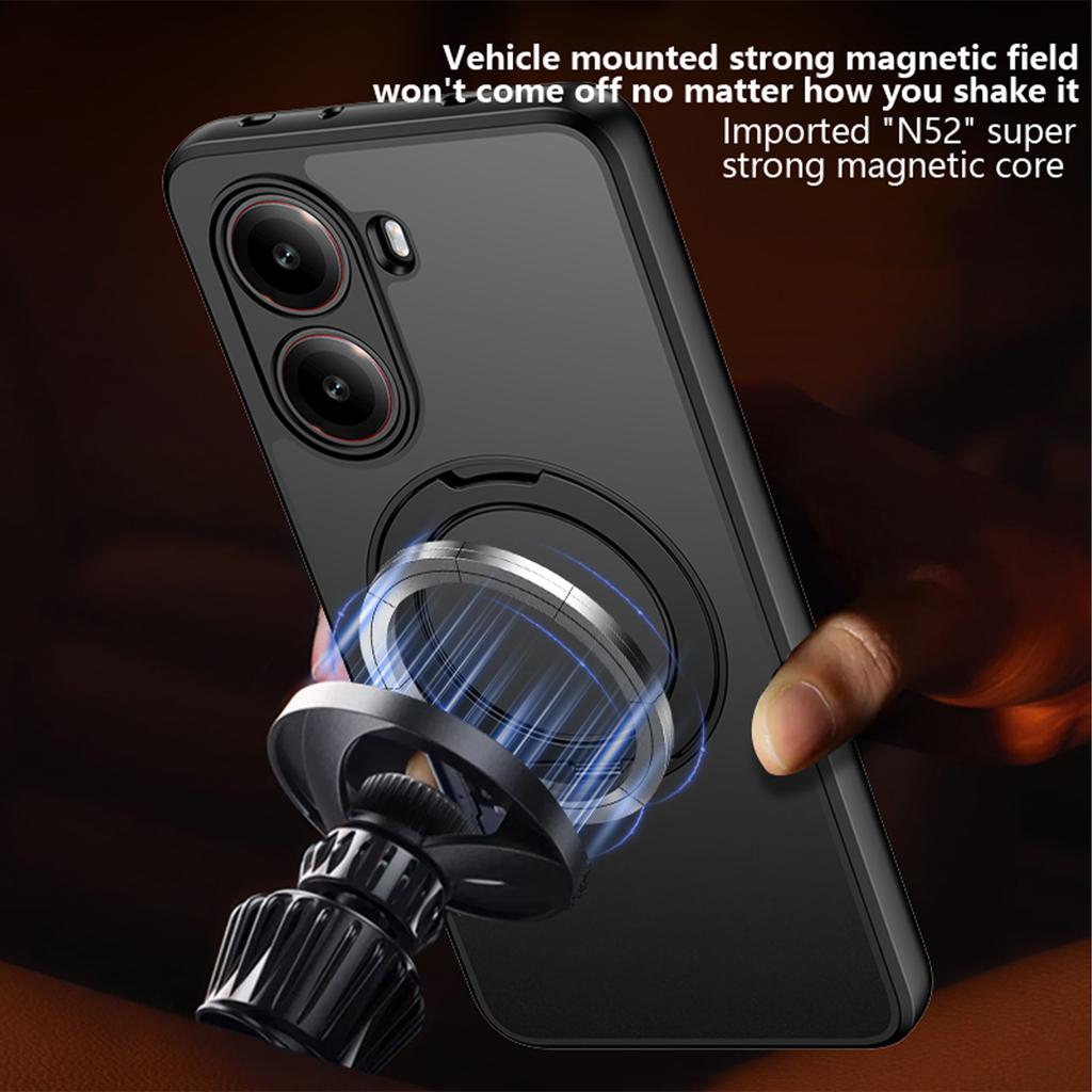 Для Xaiomi POCO X8 Pro Max Чехол Жесткий С Кольцом-Подставкой Магнитный MagSafe Защитная Задняя Крышка Чехол Для POCO X8 X7 Pro Корпус Телефона