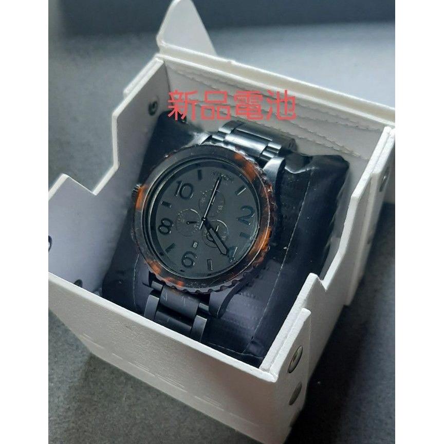 Б/у хронограф NIXON 51-30 Черный Черепаховый Новый аккумулятор