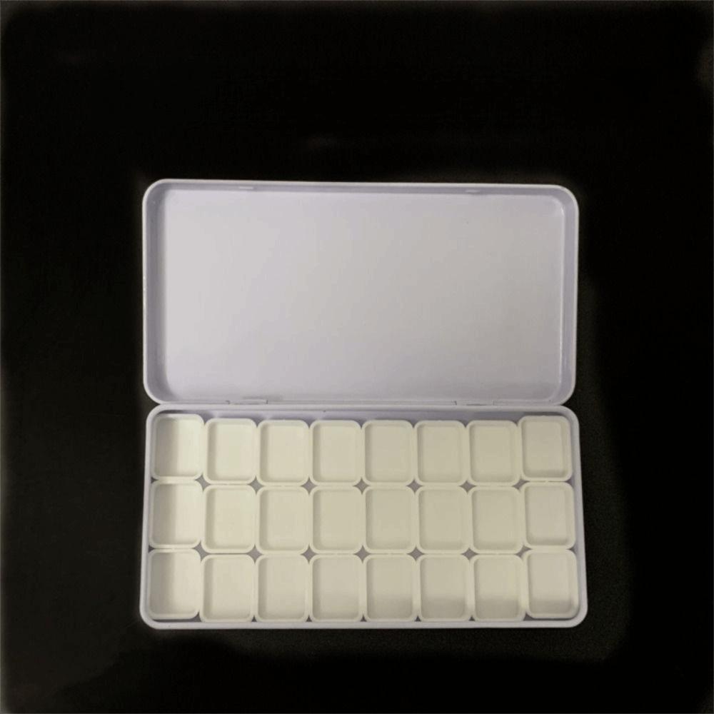 12/21/24/45 Grids Watercolor Paint Box Empty Grid Iron Box Pigment Storage Tray Portable Rectangular Shape Art Palette Sketching