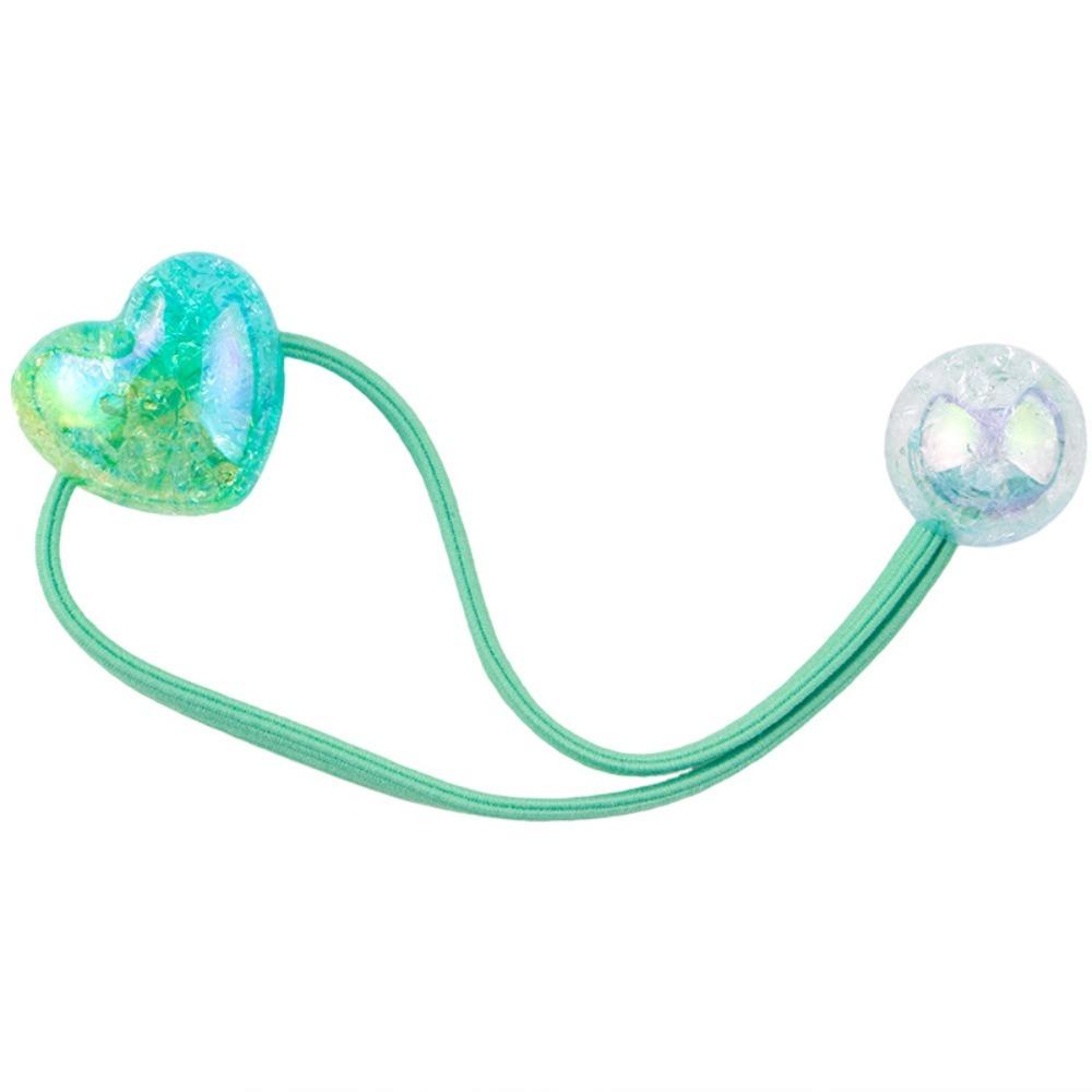 Gradient Elastic Hair Band Crack Heart Hair Ties New Ponytail Holder for Girl