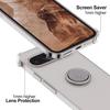 Прозрачный силиконовый чехол для Google Pixel 9 Pro, с серебристым вращающимся кольцом-подставкой