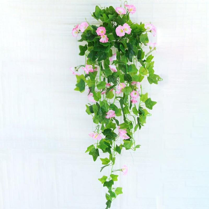 1 шт. искусственный цветок искусственный ротанг поддельные растения настенный ипомея цветок искусственный цветок свадьба домашний декоративный