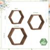 New Arrival Hexagonal Floating Shelves Set And Wall-Mounted Solid Wood Honeycomb Storage Units Rustic Farmhouse Style Suitable