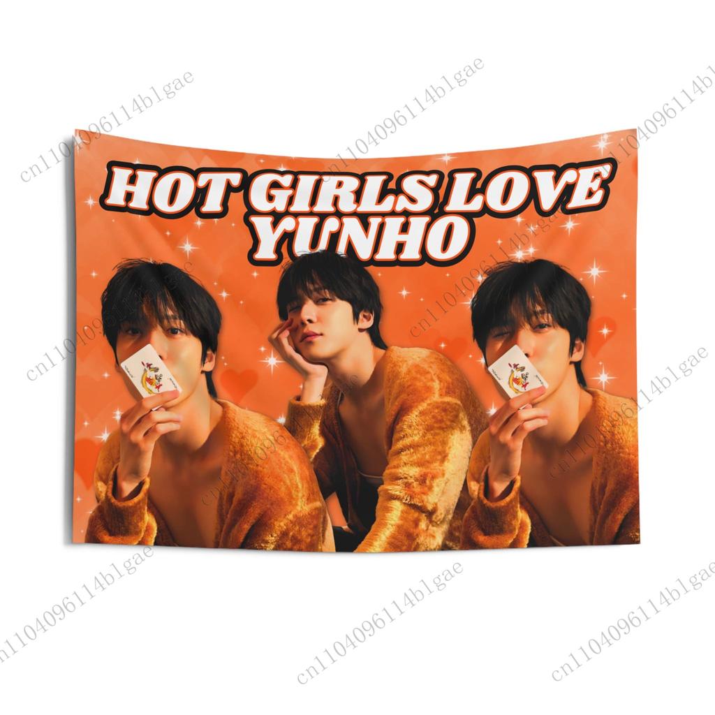 Vibrant Idol Tapestry Pop Culture Idol Wall Decor K-Pop Star Room Decor Wall Tapestries Room Decor Wall Cloth Party Hanging Back