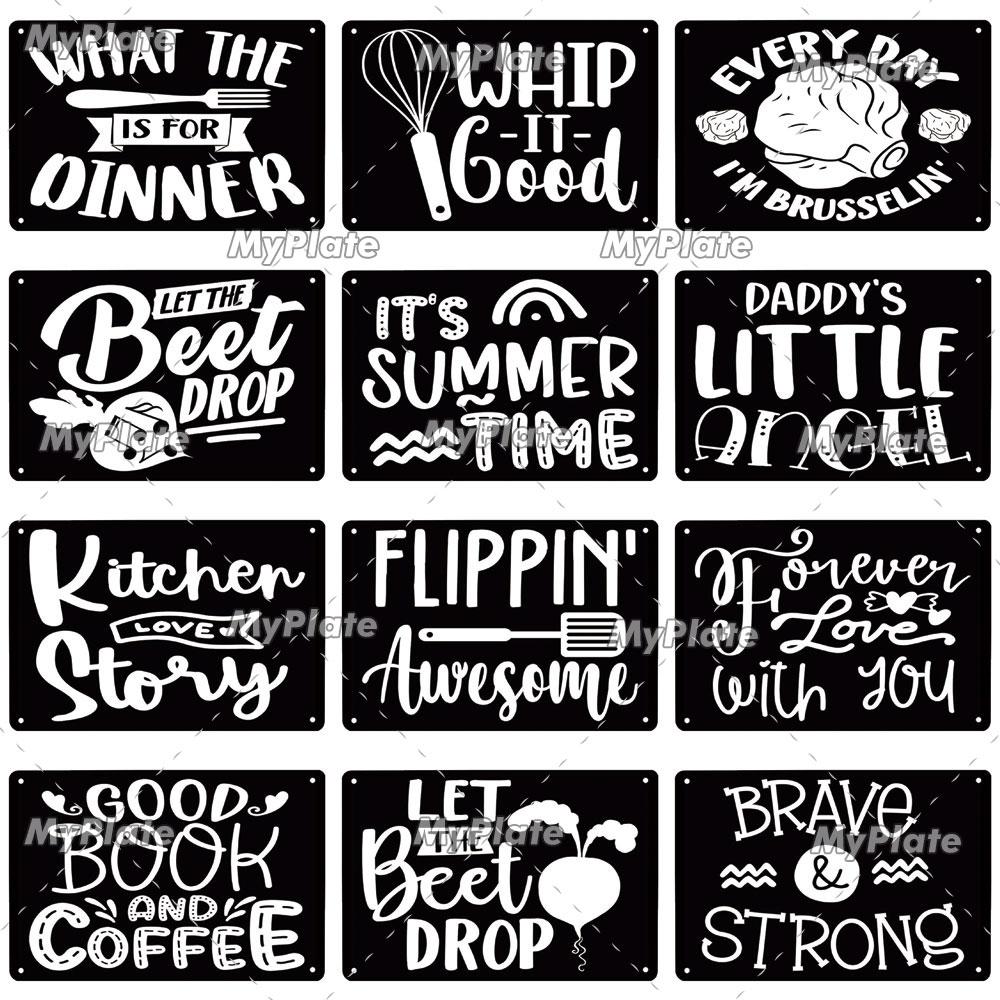 Kitchen Metal Sign Vintage Tin Sign Home Decor For Bar Pub Club Decoration Metal Plaque Painting Art Poster Cafe Decor