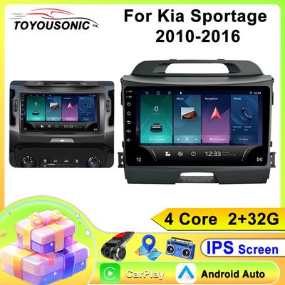 Автомобильное радио Carplay для kia Sportage 2010-2016 Навигация GPS Android Auto Мультимедийный проигрыватель Стереоблок WiFi BT Нет 2din 4G
