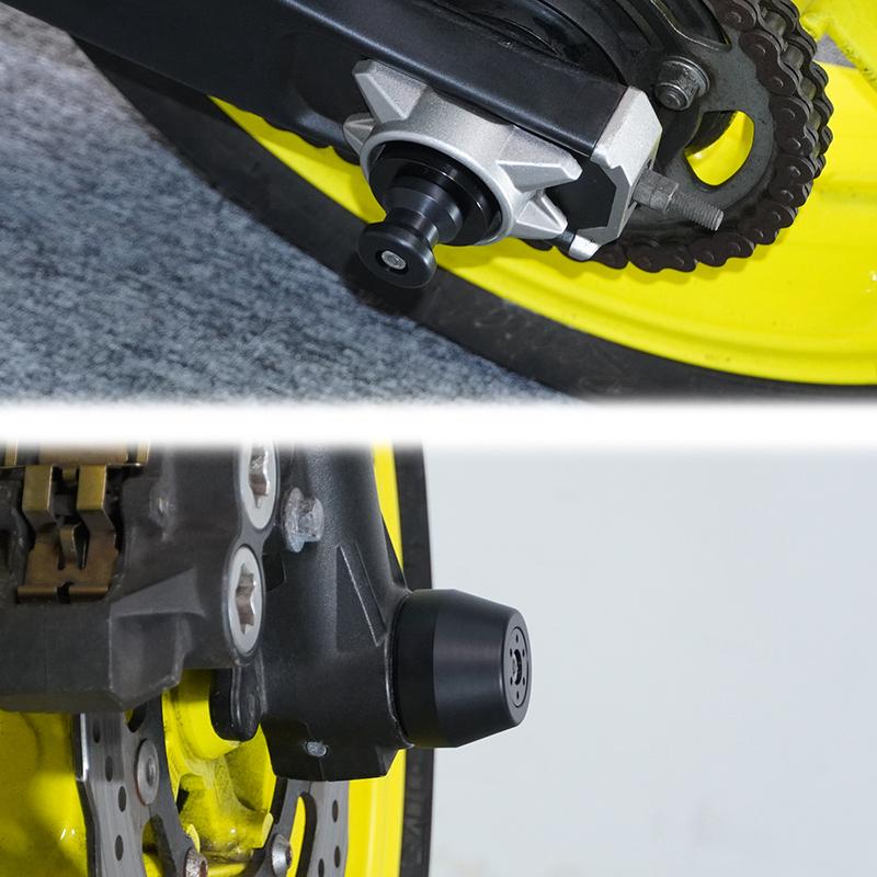 Для YAMAHA MT-07 FZ-07 2014-2019 2020 2022 2023 Мотоцикла Слайдеры передней оси Слайдеры (бобышки) маятника задней вилки Защита от падения
