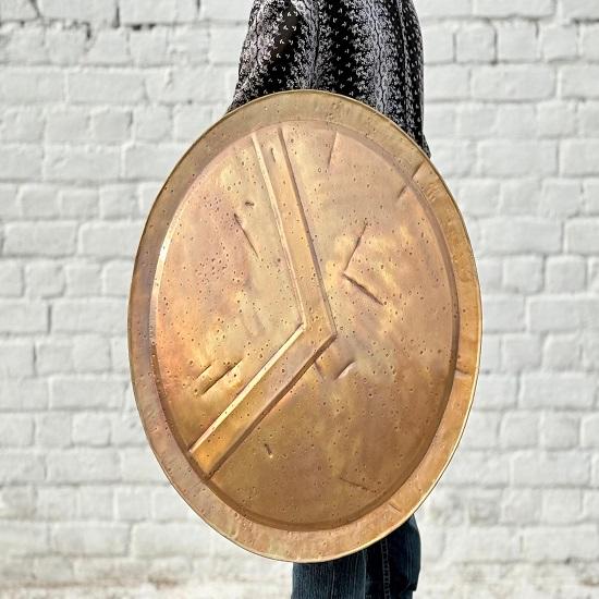 Spartan Shield 300 Leonidas Replica Medieval Warrior Battle Shield 18 Gauge Steel Knight Armor Greek Gladiator Cosplay Gift