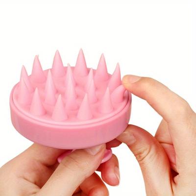 Щетка для шампуня с мягкой силиконовой щетиной, 1 шт., отшелушивающее средство для головы для душа, подходит для перхоти, сухое и влажное двойного применения, подходит для мужчин и женщин,